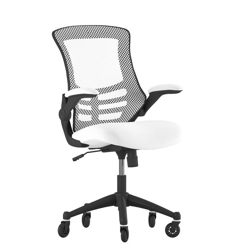 Ergonomic Swivel Task Chair with Roller Wheels & Flip Up Arms