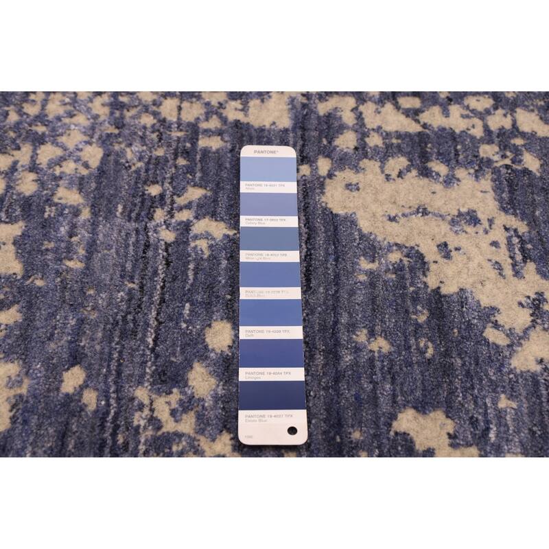 ECARPETGALLERY Hand Loomed Elysian Indigo Rug - 7'11 x 9'11