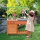 preview thumbnail 6 of 13, Wooden Mud Kitchen for Kids, Outdoor Play Kitchen Playset
