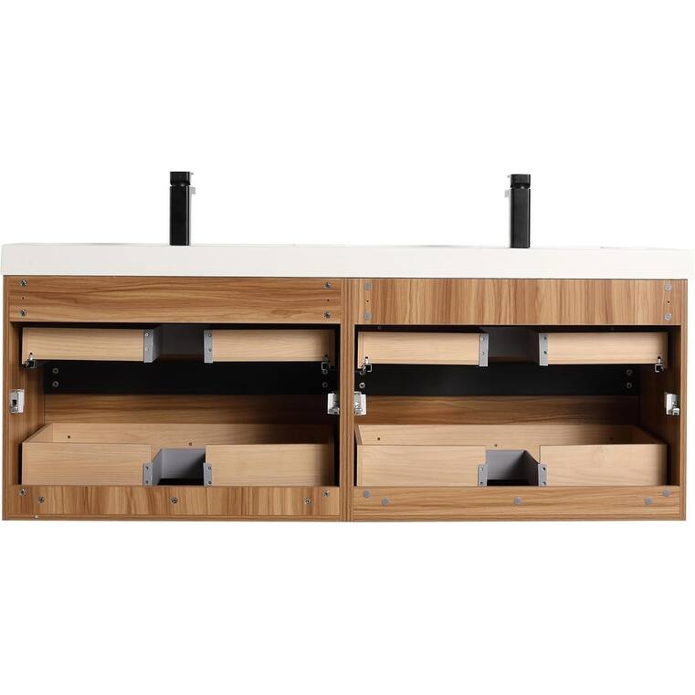 Blossom Annecy 60-Inch Floating Bathroom Vanity with Acrylic Sink