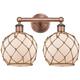 Option Antique Copper / White Glass with Brown Rope