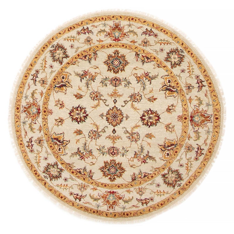 ECARPETGALLERY Hand-knotted Jamshidpour Light Green Wool Rug - 4'0 x 4'0 - Light Green - 4'0 x 4'0