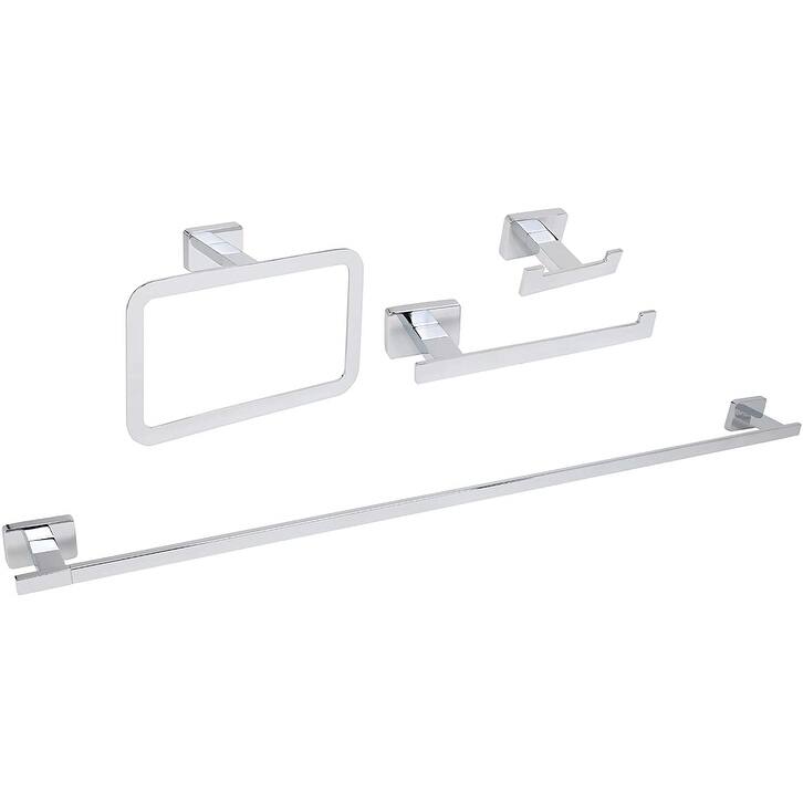 Chicago 34 in. Towel Bar Bathroom Accessory Set - Chrome