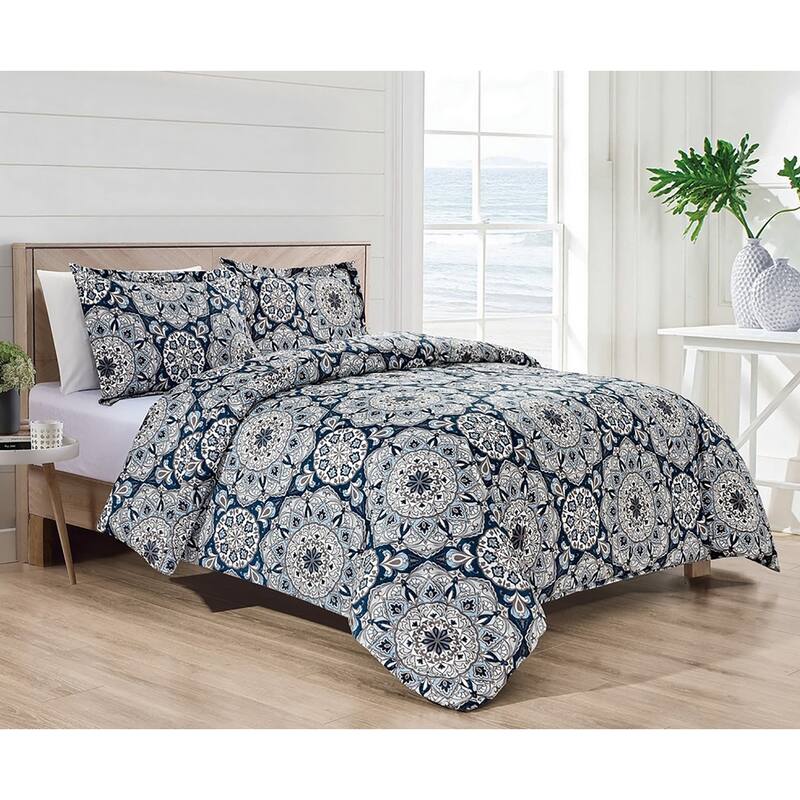 Bibb Home 4 pc Duvet & Down Alternative Comforter Set - Alexander - King