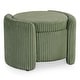 preview thumbnail 26 of 29, 247 Shop At Home Modern Round Chenille Storage Ottoman with Flip Top