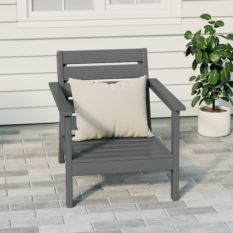 Polytrends Birchwood All Weather Poly HDPE Outdoor Patio Deep Seating Arm Chair