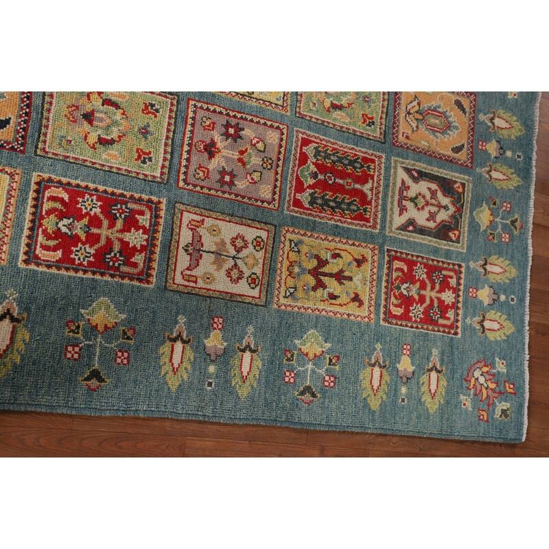 Garden Design Blue Kazak Accent Rug Handmade Wool Carpet - 3'4" x 5'3"