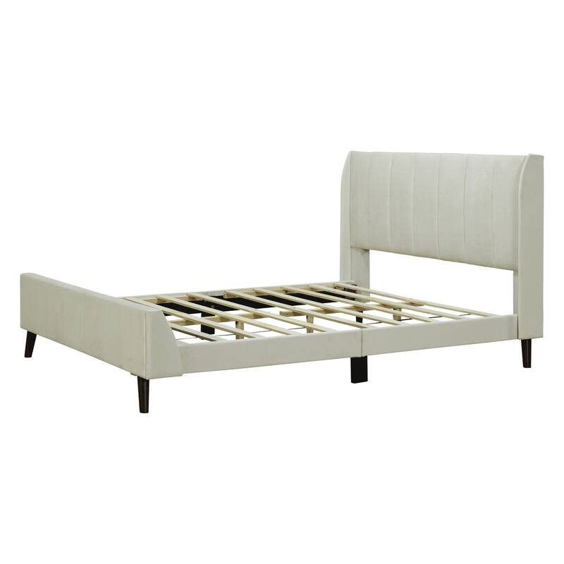 Modern Upholstered Platform Bed Twin/Full/Queen, Velvet with Storage Space