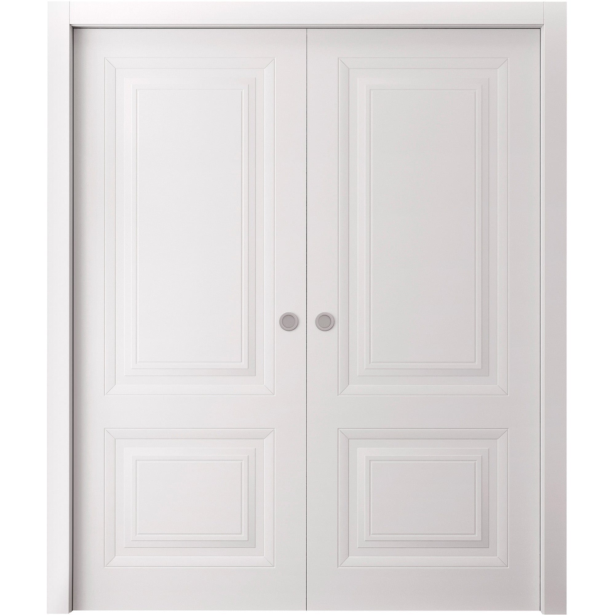 SartoDoors Basic 9422 | Bathroom Door Pocket Door | Solid Wood | Hardware Set | 36x80, White Bedroom Door Pantry Door