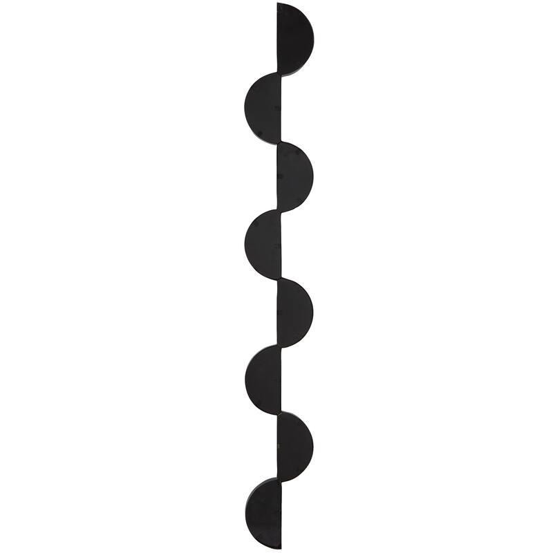 Metal Slim Stacked Chain 5 Layer Wall Mirror with Various Pattern and Foil Detailing - Silver, Gold, or Black