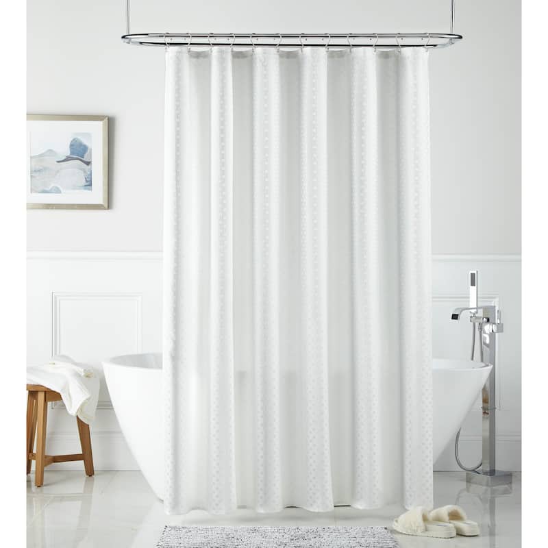 Radley Geometric Buttonhole Top Shower Curtain