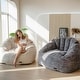 preview thumbnail 5 of 55, Giant Bean Bag Chair,Shell-Shaped Oversized Bean Bag Chair with Fille