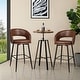 preview thumbnail 1 of 50, Glitzhome Modern 3-Piece Adjustable Bar Table Faux Leather Stool Pub Sets