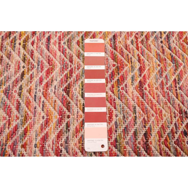 ECARPETGALLERY Braid weave Sienna Red Wool Rug - 5'1 x 7'6