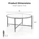 preview thumbnail 2 of 8, 247 Shop At Home Lalia Modern Hammered Metal Round Coffee Table