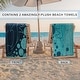 preview thumbnail 4 of 9, Mystic Dolphin Cotton Oversized 2-Piece Beach Towel Set by Superior