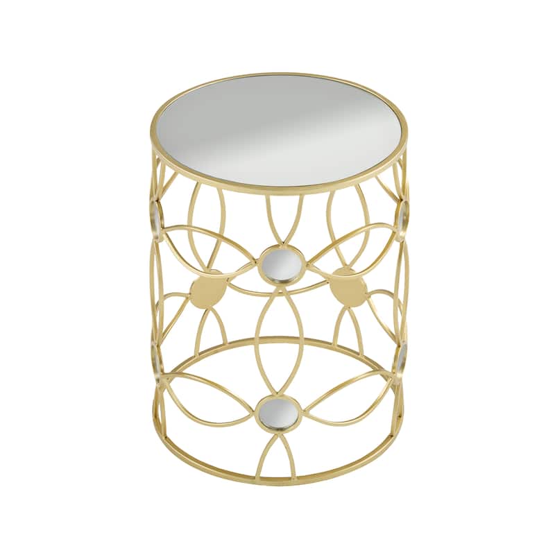 Modern Side table [Metal Frame +Mirror Top]