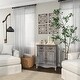 preview thumbnail 6 of 23, Gray Wood Intricately Carved Vintage Cabinet