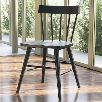 Poly & Bark Hava Dining Chair - Solid Oak Wood with Spindle-Back