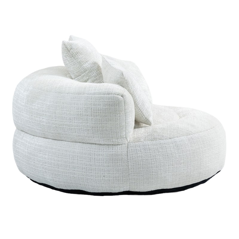 Comfort Lounger High Back Bean Bag Chair Couch With Three Pillows