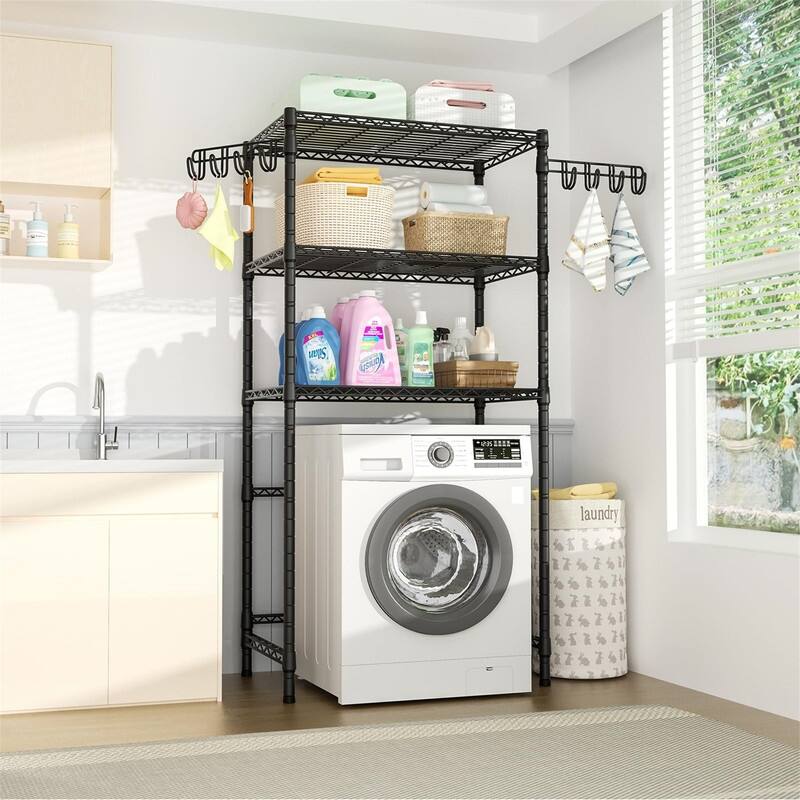 Over The Washer and Dryer Storage Shelves - 13.4"D x 35"W x 76.2"H