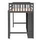 preview thumbnail 5 of 22, Twin Size Loft Kids Bed with 8-Open Storage Shelves and Built-in Ladder, Space-Saving Design for Bedroom, Easy to Assemble, Grey