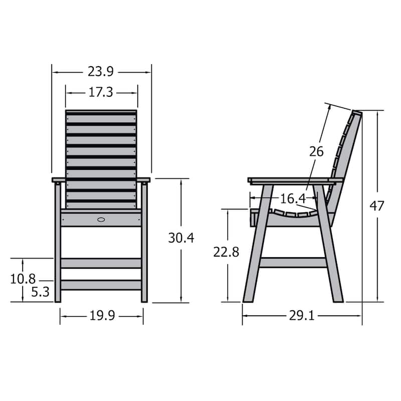 HIGHWOOD Weatherly Eco-friendly Outdoor Counter-Height Armchair