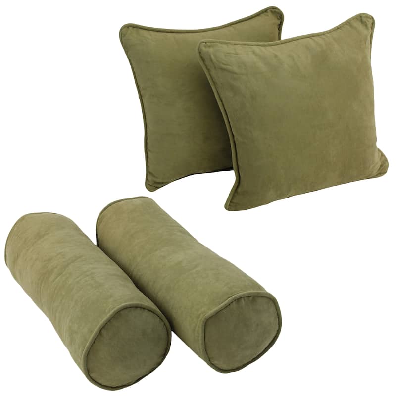 Blazing Needles Microsuede Throw Pillow Set (Set of 4) - Sage