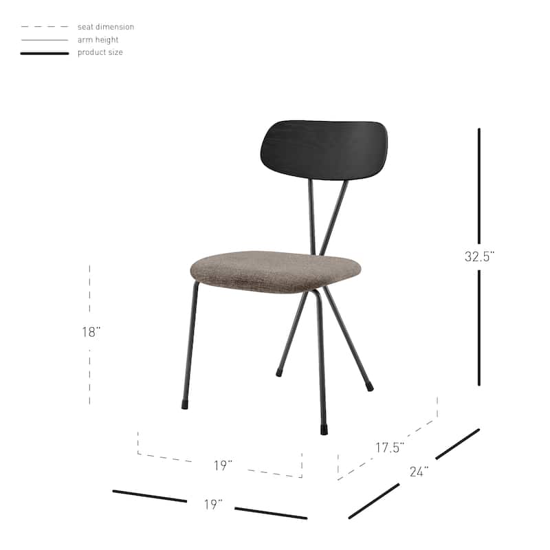 NPD Furniture Elise Fabric Dining Side Chair (Set of 4)