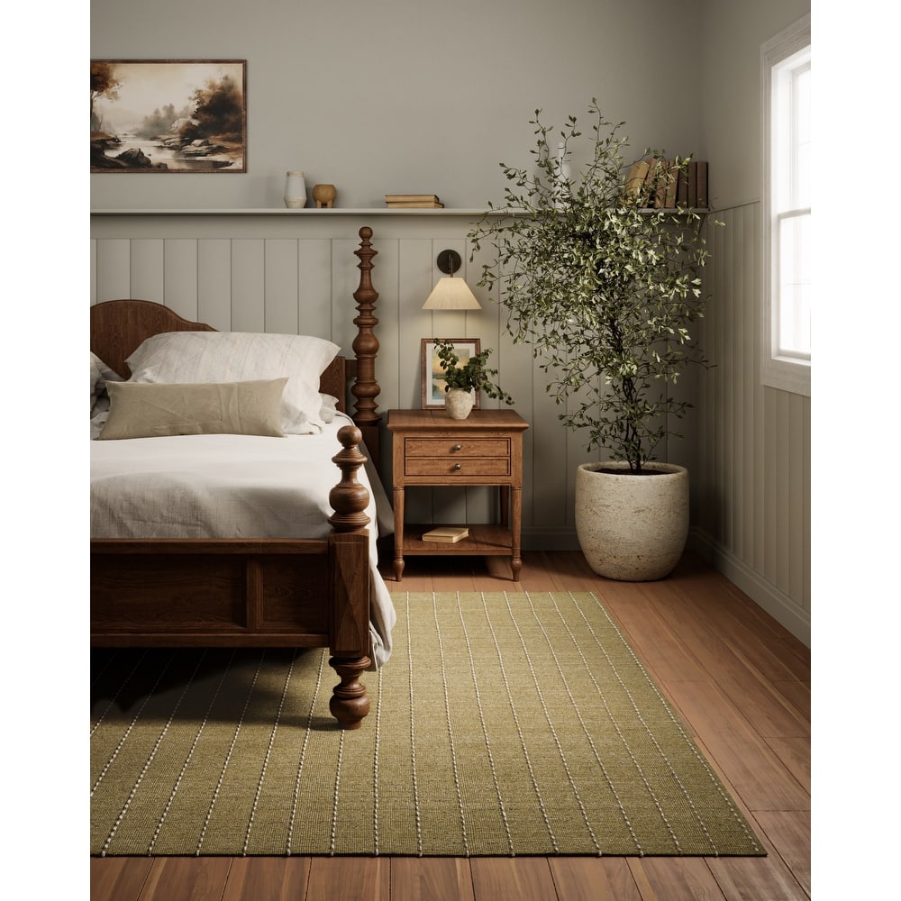 Momeni Oliver Hand Loomed Wool Blended Striped Area Rug