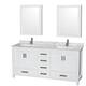 Option White / White Carrara Marble Top / Brushed Chrome