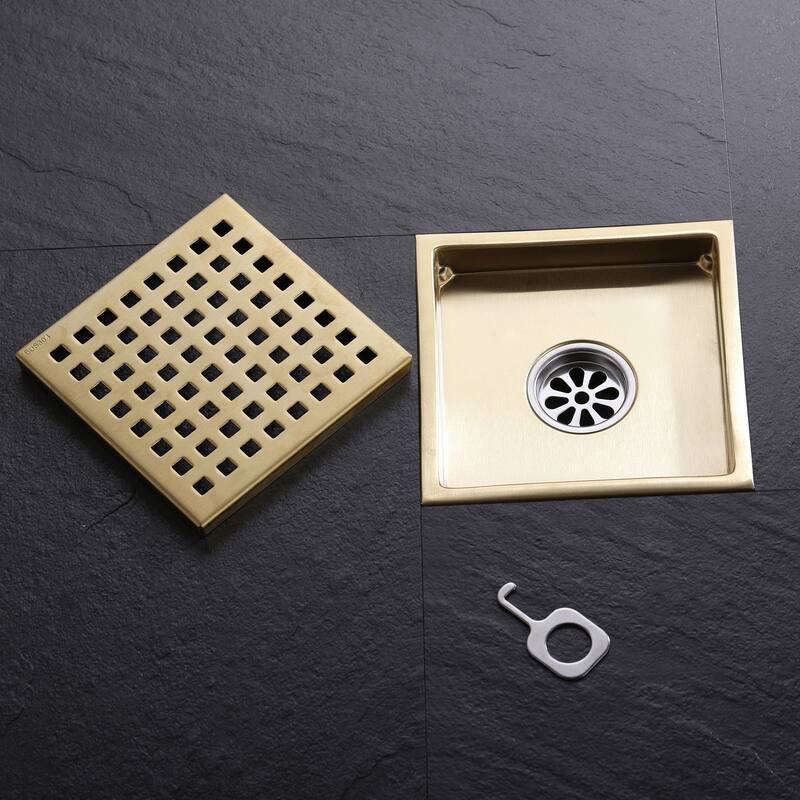 6'' W Grid Shower Drain