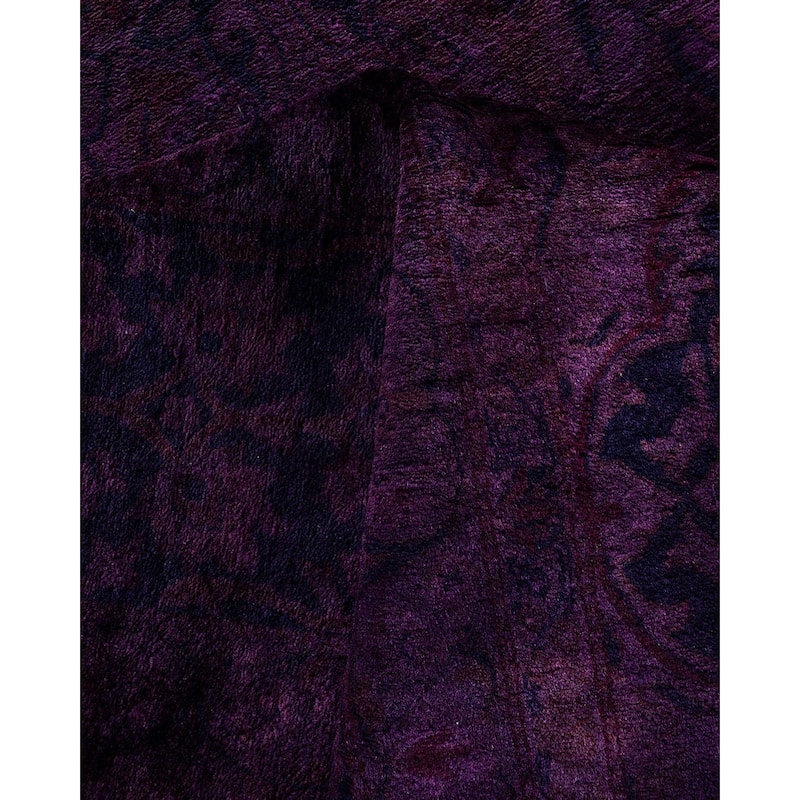 Contemporary Overdyed Wool Hand Knotted Area Rug - 6' 3" x 9' 0"