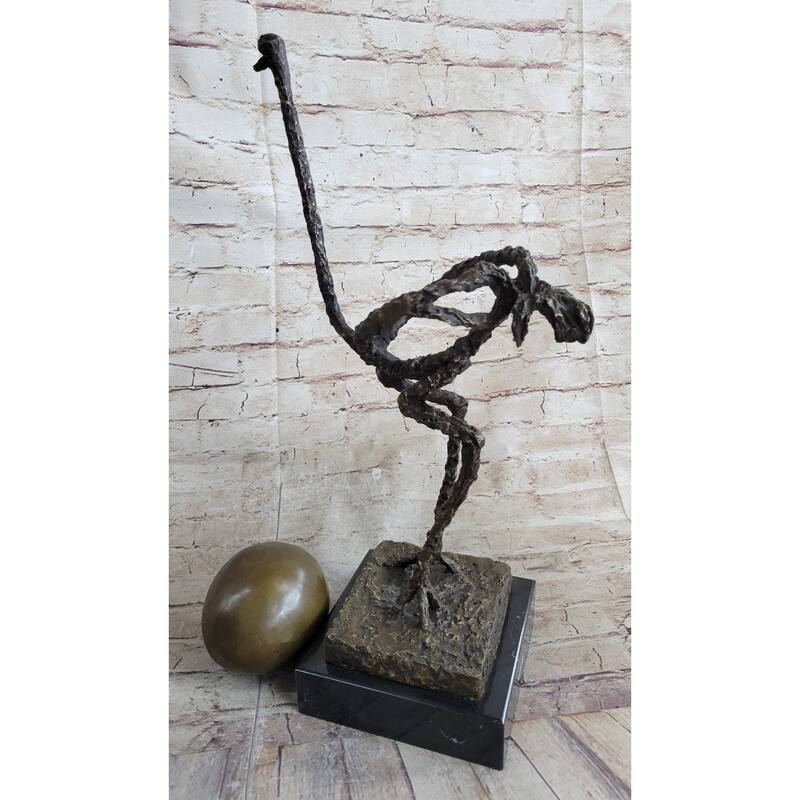 Pico Ostrich Large Bird Abstract Surreal Cubism Modern Art Statue Sculpture Figure 18 Inchesx 10 Inches