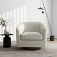 preview thumbnail 27 of 186, Modern Upholstered Barrel Chair Swivel Accent Chair for Living Room Linen - Beige/Linen
