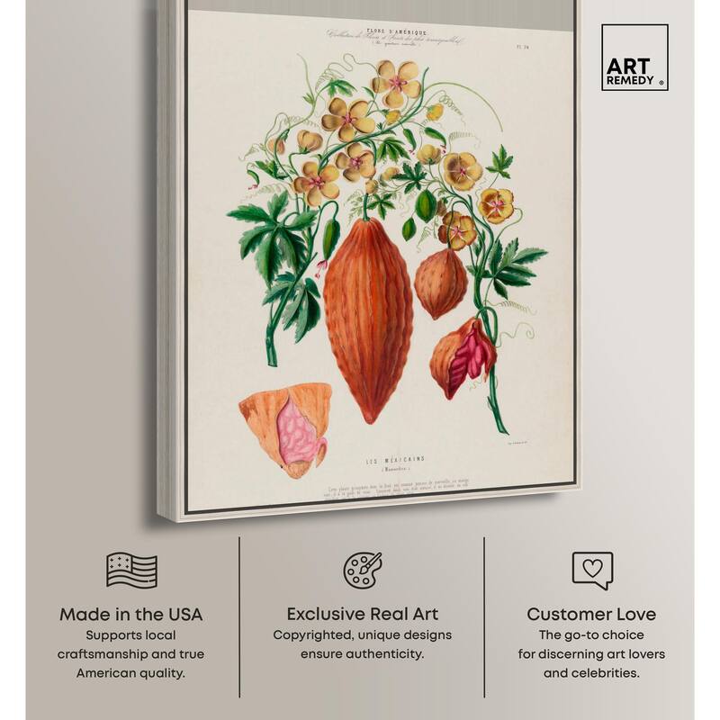 Momordica Exotic Floral Flore Canvas by Art Remedy