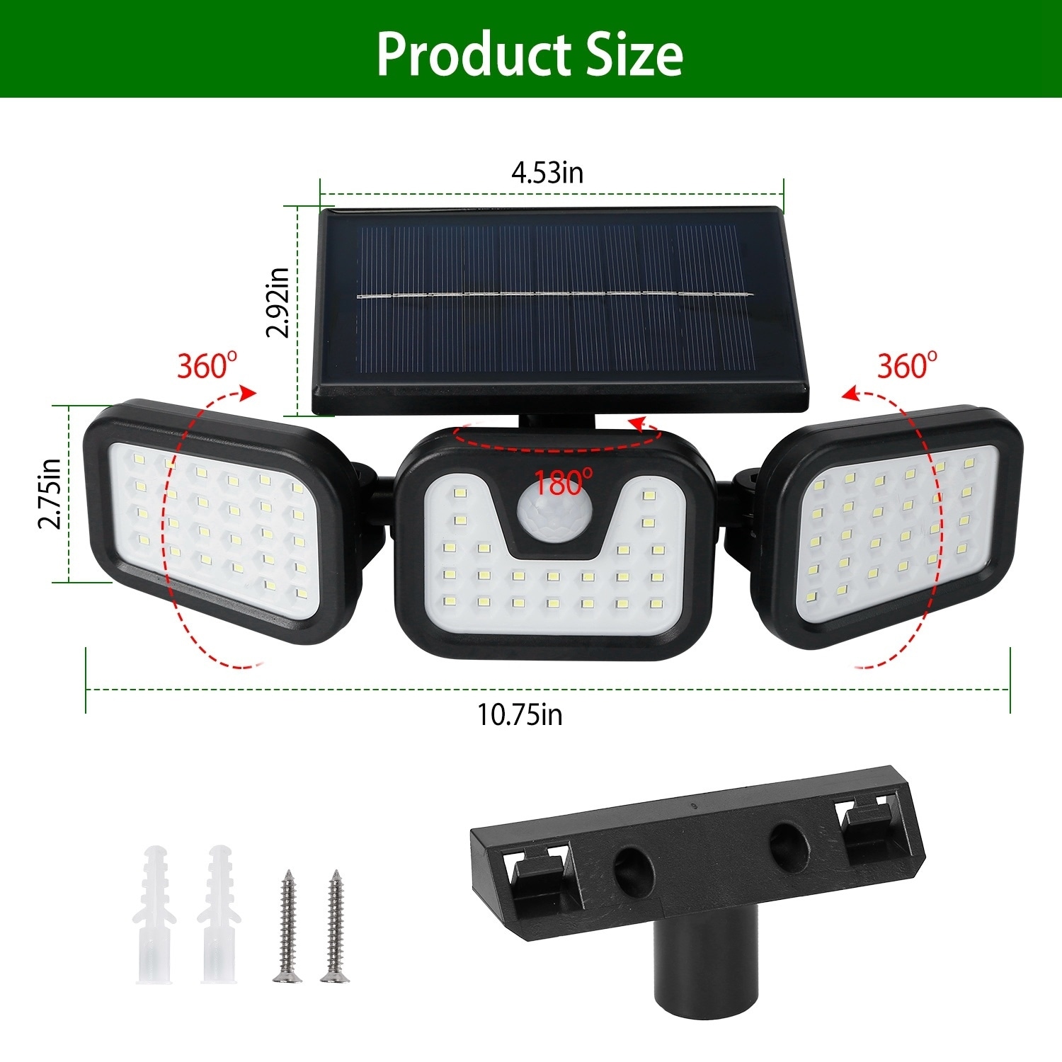 3 head solar wall lamp discount