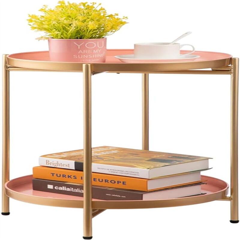 Round Metal End Side Table