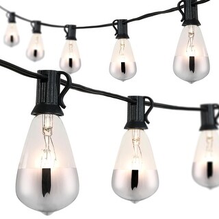 10-Light Indoor/Outdoor 10 ft. C7 Half-Chrome Bulb String Lights by JONATHAN Y