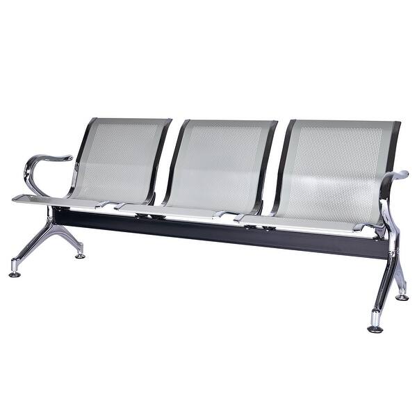 Kinbor 3 Seat Airport Reception Waiting Chair Bank Salon Barbershop Bench Guest Chair Overstock 24076201