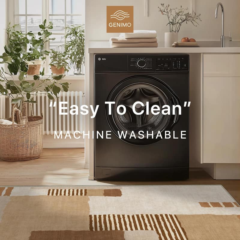 Mcow Modern Abstract Stripe Non Slip Area Rugs