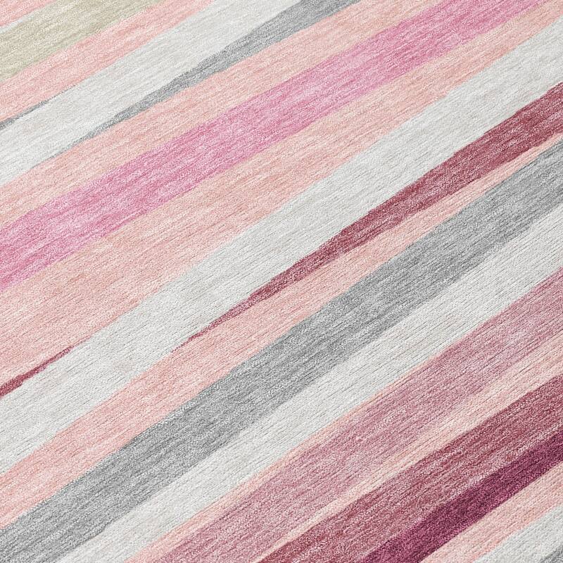HomeRoots Striped Transitional Rectangle Outdoor Rug
