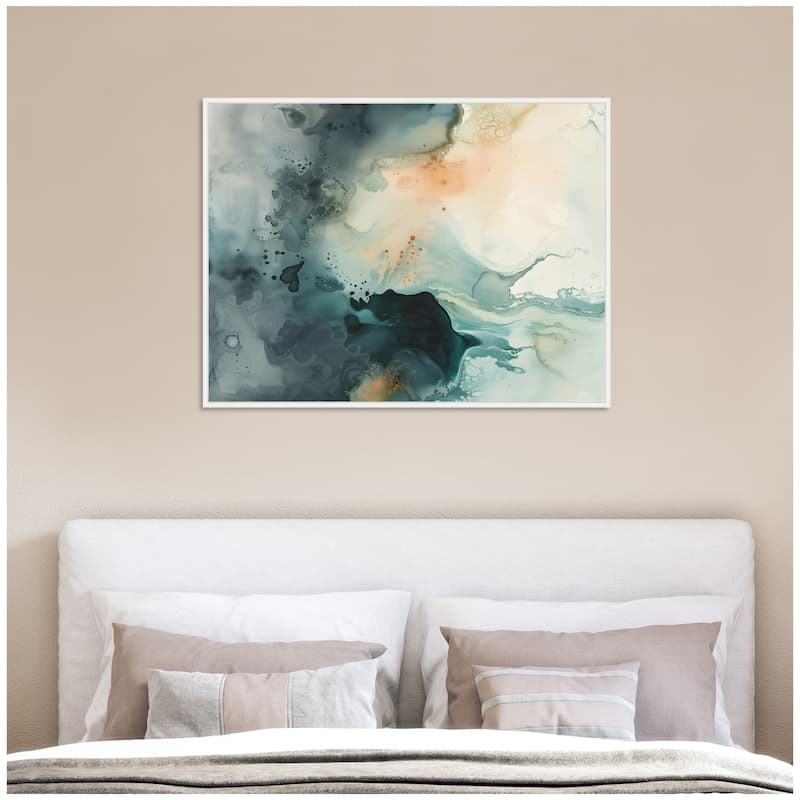 Kate and Laurel Sylvie Ethereal Ink I Framed Canvas by Amy Lighthall