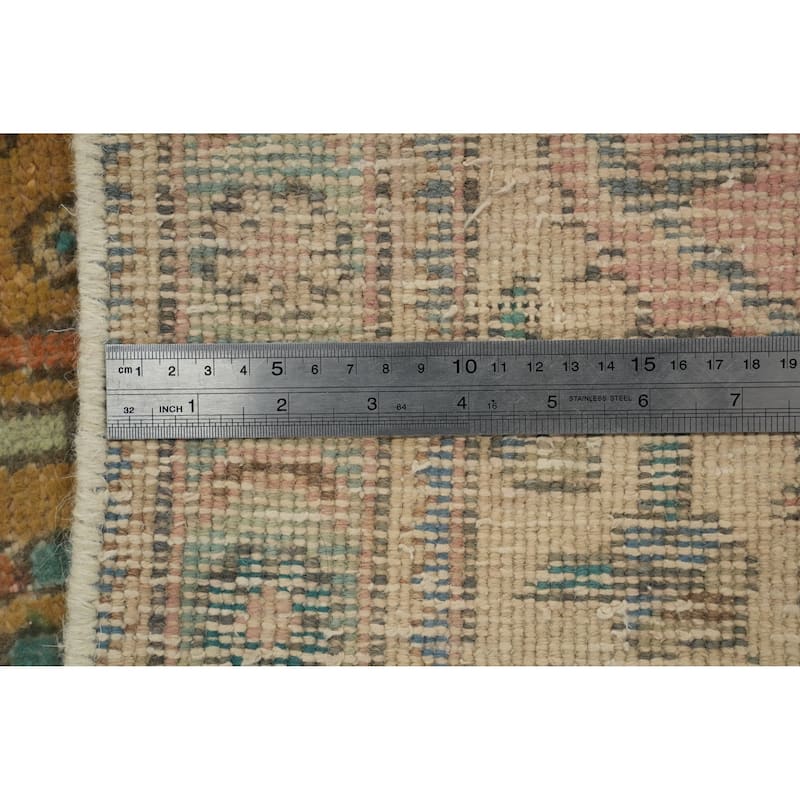 Hand Knotted Oriental 100% Wool Carpet Traditional Floral Oranges & Rust Tabriz Area Rug - 4' 10'' X 3' 2''
