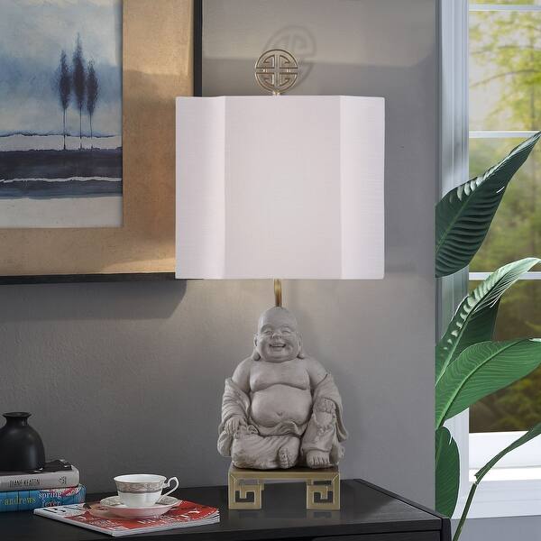 Dann Foley - Lifestyle Concrete & Metal Table Lamp - Gray & Gold Finish 