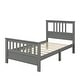 preview thumbnail 8 of 14, Twin Wood Platform Kids Bed with 42" Headboard & 26.3" Footboard, 10-Strong Slats, No Box Spring Needed, Easy Assembly, Grey