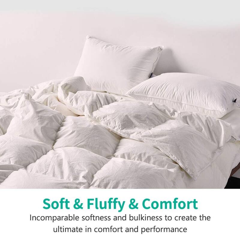 Feathers Down Comforter Super King, Cooling Feathers Down Duvet for