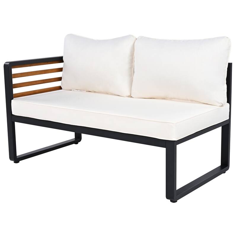 4-Piece Outdoor Patio Set with Cushions and Coffee Table