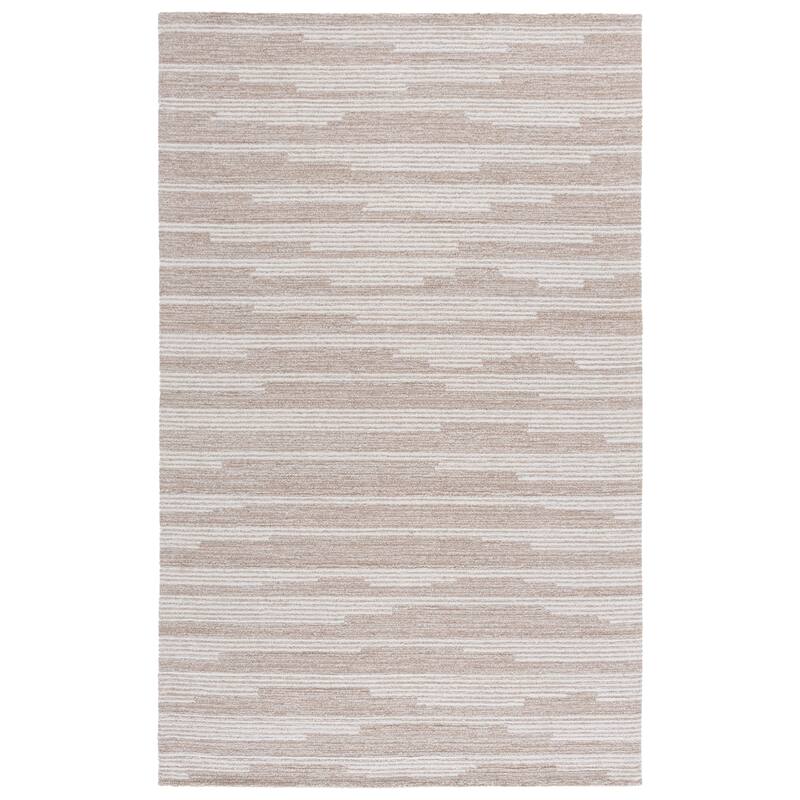 SAFAVIEH Handmade Ebony Mahnaz Modern Striped Wool Rug