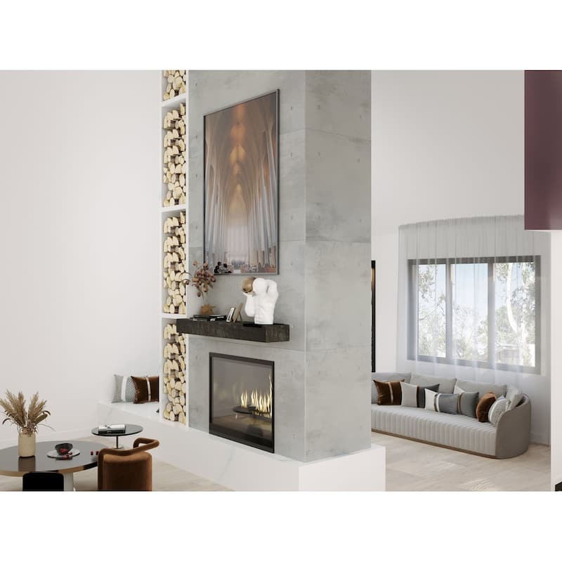 Rough Hewn Fireplace Mantel Shelf